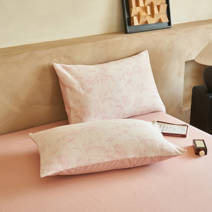 91家纺网 家纺一手货源 找家纺 晨曦家纺 2026春夏新款全棉纯棉水洗棉三层提花大豆夏被夏凉被空调被大豆夏被四件套 提花-枝繁豆沙