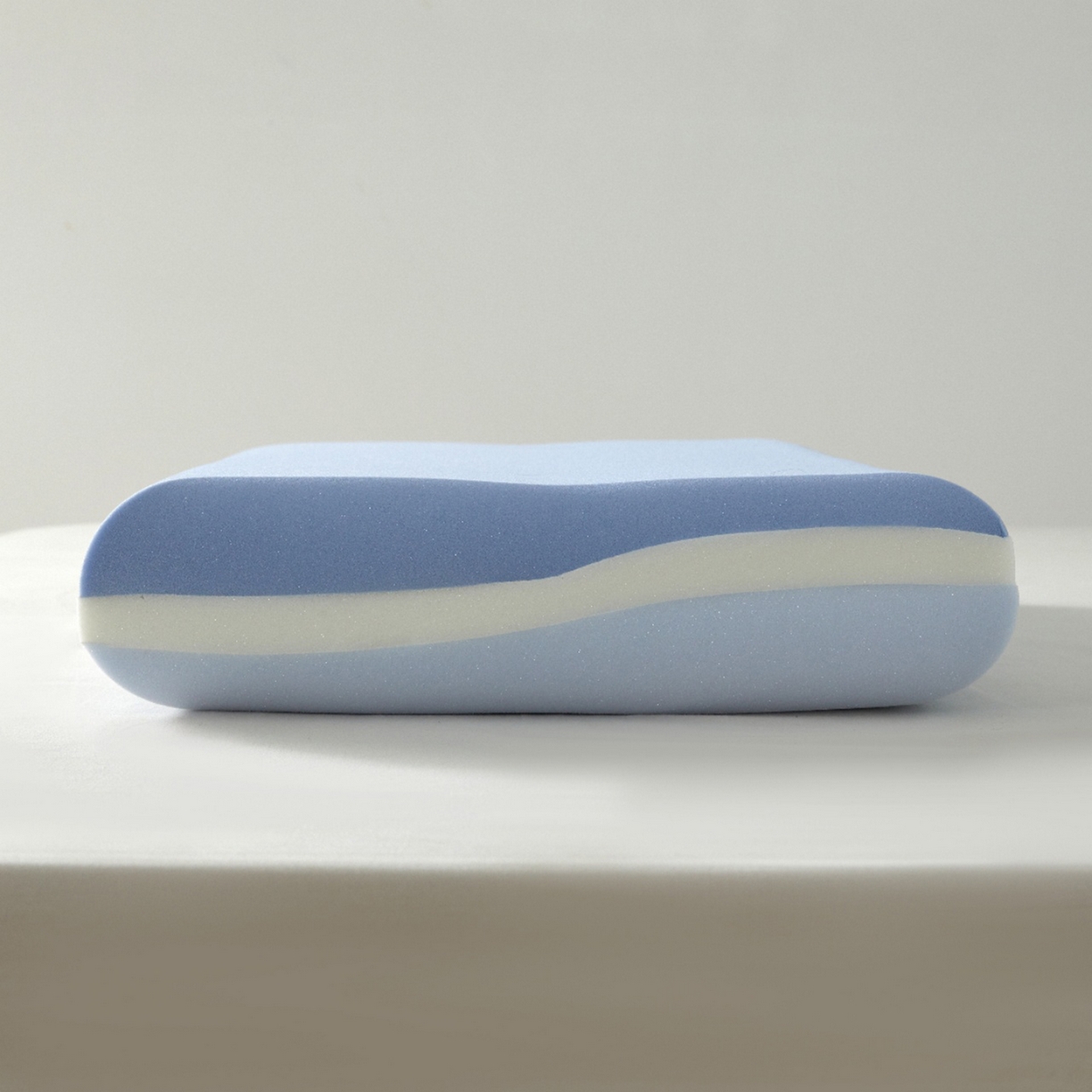 91家纺网 家纺一手货源 找家纺 （总）全美家居 2026新款酒店同款深睡零压慢回弹记忆枕蓝白双芯3芯3层枕头枕芯