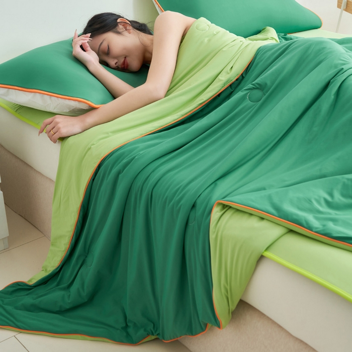 91家纺网 家纺一手货源 找家纺 （总）晨曦家纺 2026新款凉感丝清凉大豆夏被夏凉被空调被凉席四件套-熊猫冻冻被