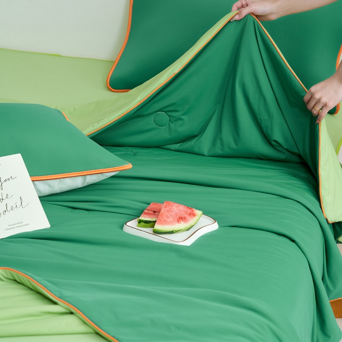 91家纺网 家纺一手货源 找家纺 （总）晨曦家纺 2026新款凉感丝清凉大豆夏被夏凉被空调被凉席四件套-熊猫冻冻被