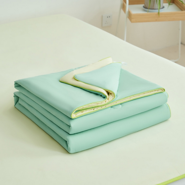 91家纺网 家纺一手货源 找家纺 （总）晨曦家纺 2026新款凉感丝清凉大豆夏被夏凉被空调被凉席四件套-熊猫冻冻被