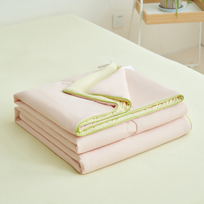 晨曦家纺 2026新款凉感丝清凉大豆夏被夏凉被空调被凉席四件套-熊猫冻冻被 冻冻被-微醺奶油黄粉