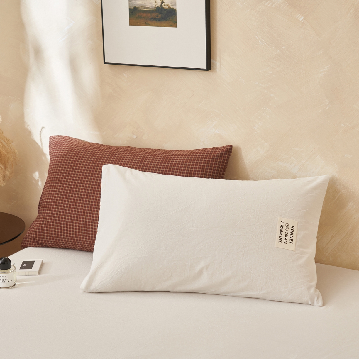 91家纺网 家纺一手货源 找家纺 晨曦家纺 2026新款INS博主风A类全棉色织水洗棉格子夏凉被棉花被夏被空调被四件套 向往-红格