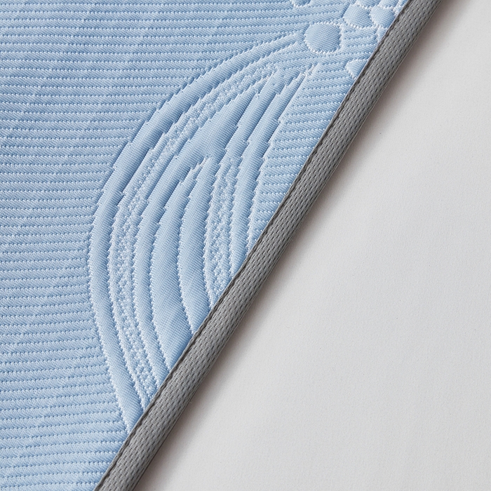 91家纺网 家纺一手货源 找家纺 库里梦家纺 2026新款轻奢高克重复合PE高分子凉席床笠三件套-芳菲 芳菲-蓝色床笠款