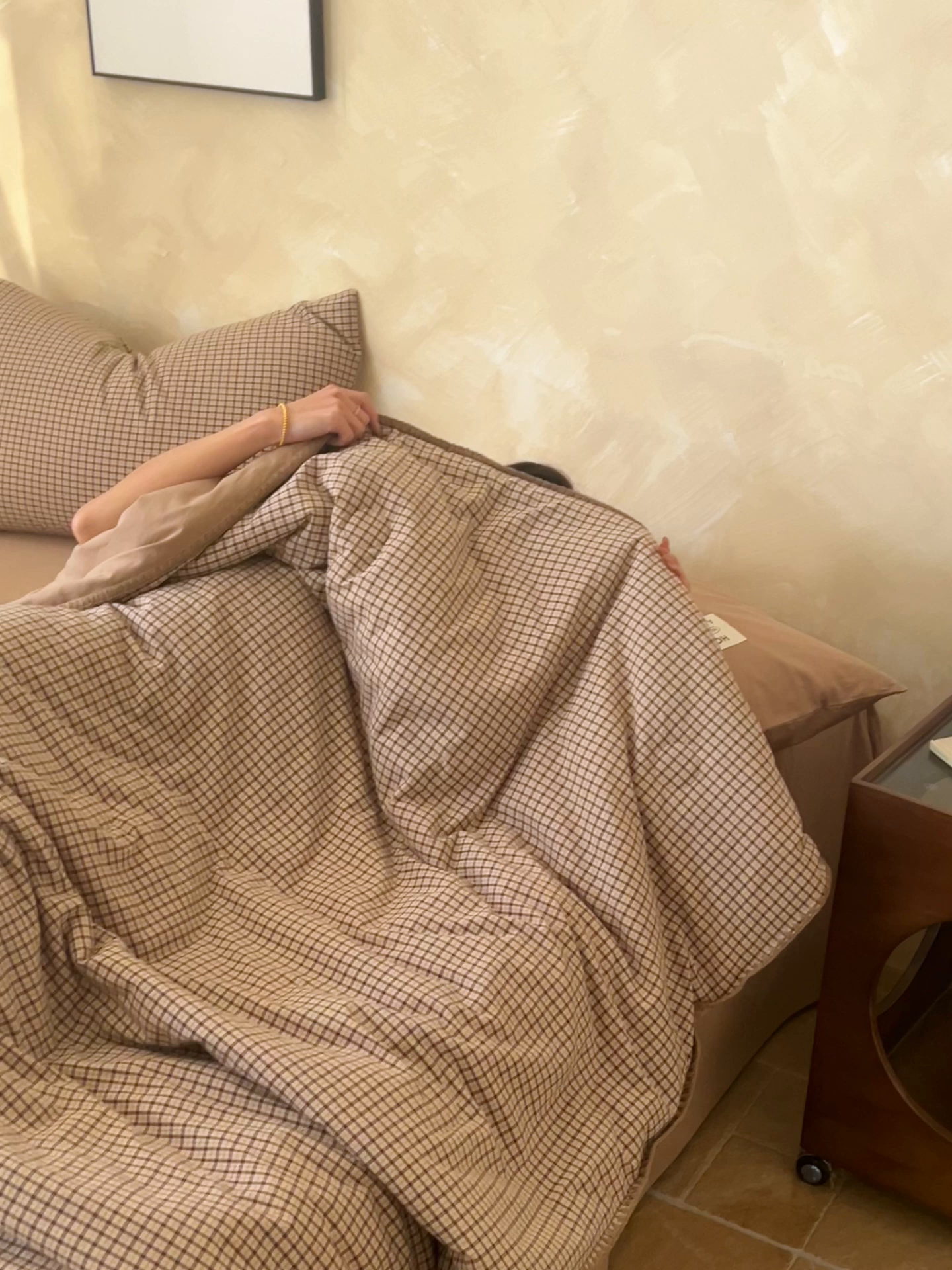 91家纺网 家纺一手货源 找家纺 晨曦家纺 2026新款INS博主风A类全棉色织水洗棉格子夏凉被棉花被夏被空调被四件套 向往-咖格