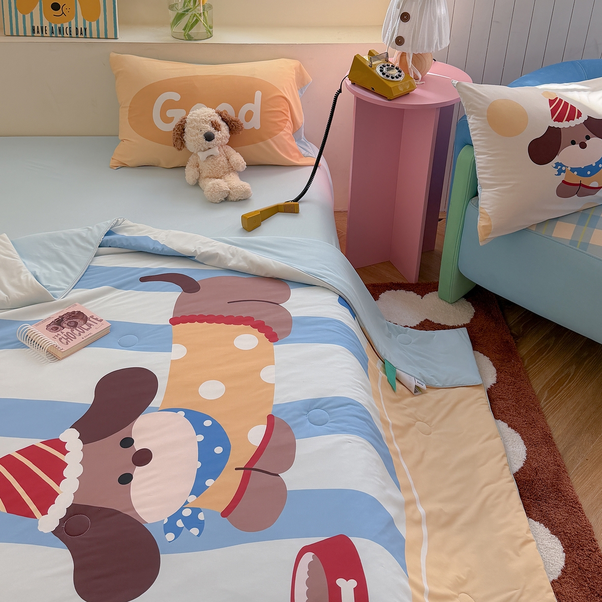 91家纺网 家纺一手货源 找家纺 （总）TT.one 塔塔家居 2026新款A类凉感大版数码印花夏被夏凉被空调被四件套