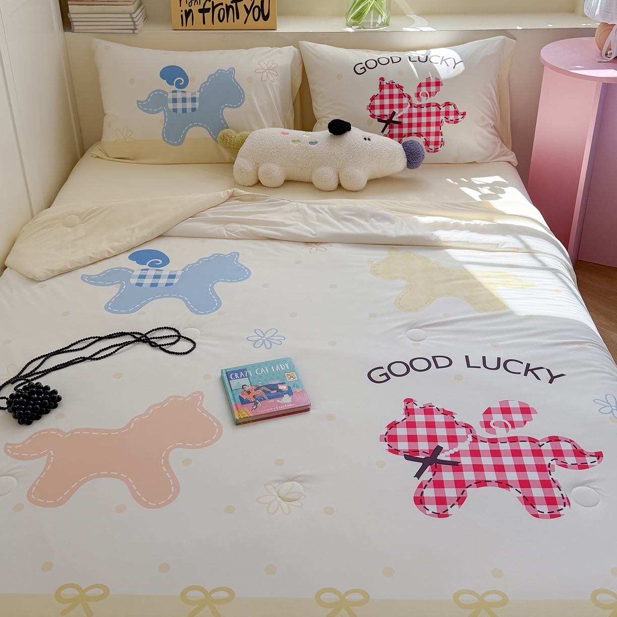 91家纺网 家纺一手货源 找家纺 TT.one 塔塔家居 2026新款A类凉感大版数码印花夏被夏凉被空调被四件套 马上幸运