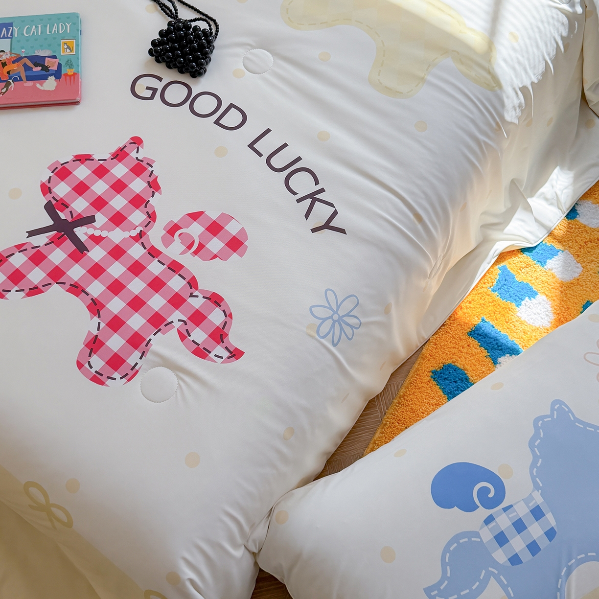 91家纺网 家纺一手货源 找家纺 TT.one 塔塔家居 2026新款A类凉感大版数码印花夏被夏凉被空调被四件套 马上幸运