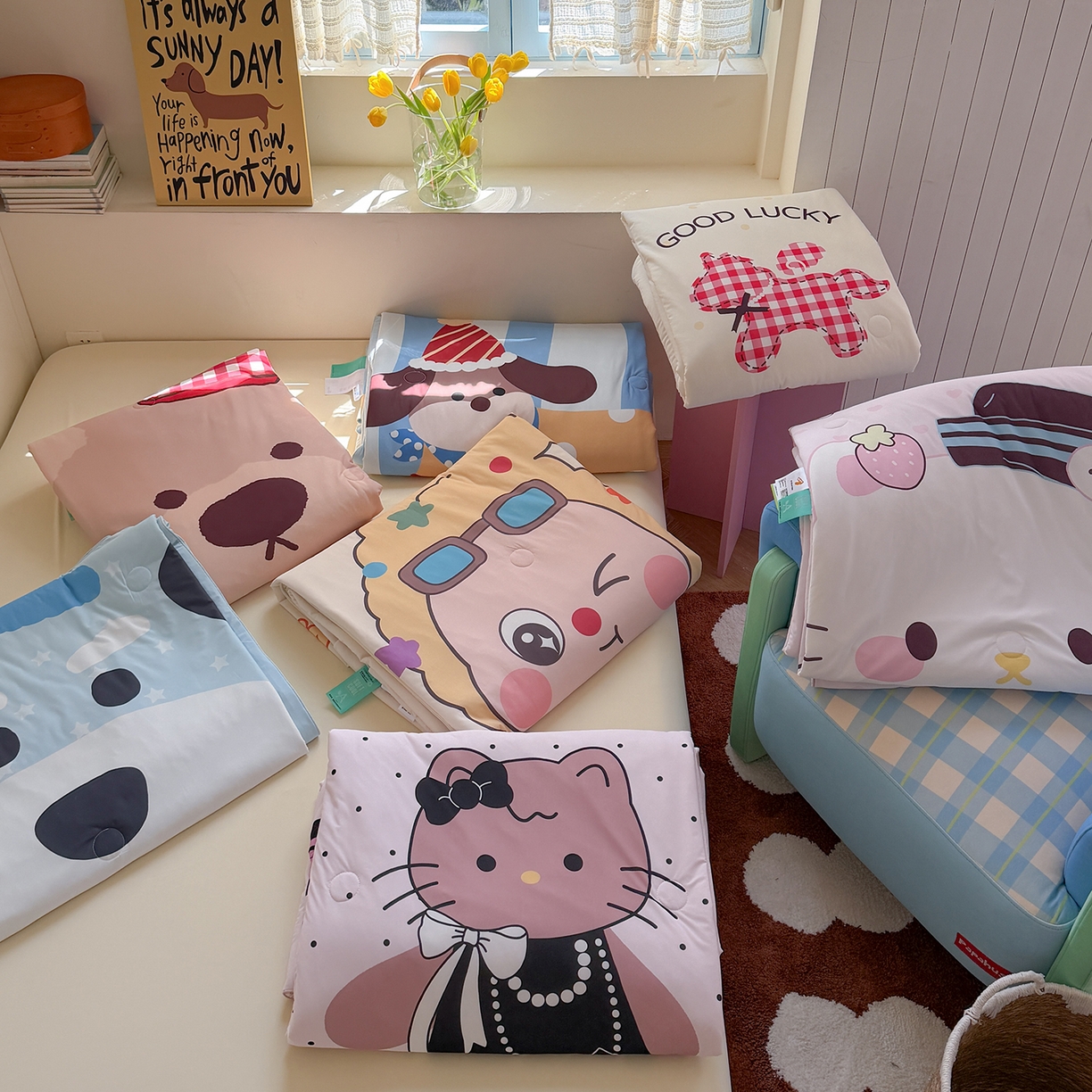 91家纺网 家纺一手货源 找家纺 TT.one 塔塔家居 2026新款A类凉感大版数码印花夏被夏凉被空调被四件套 组合图仅供展示不可下单