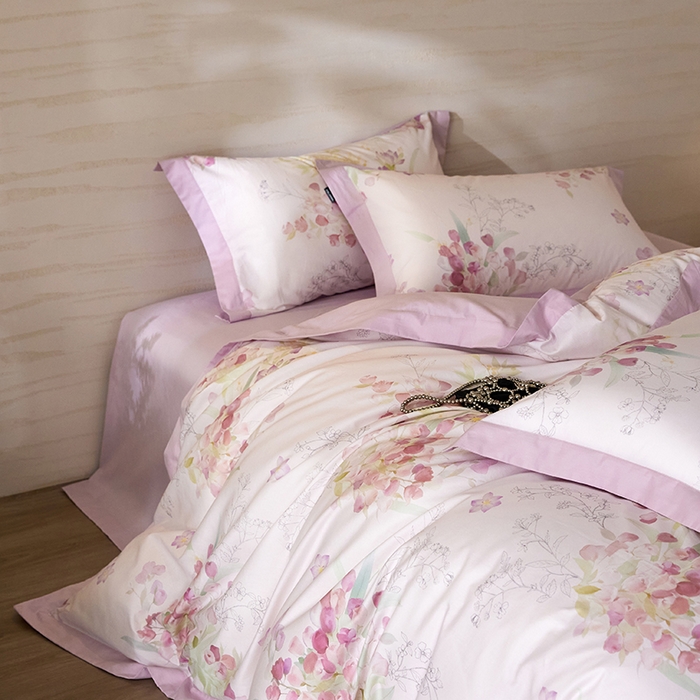 91家纺网 家纺一手货源 找家纺 （总）薏思家纺 2026年13376新疆铂金棉飞边工艺印花四件套