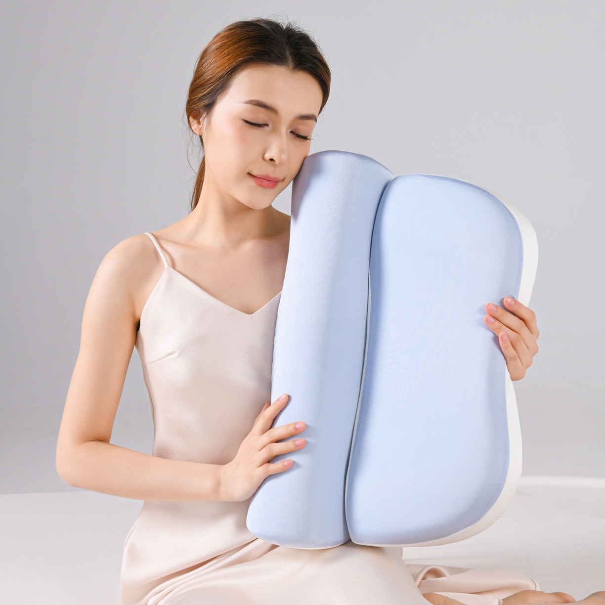 91家纺网 家纺一手货源 找家纺 （总）优芯选 2026新款零压助眠深睡牵引枕二合一组合款记忆棉枕枕头枕芯