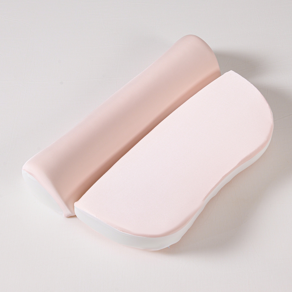 91家纺网 家纺一手货源 找家纺 优芯选 2026新款零压助眠深睡牵引枕二合一组合款记忆棉枕枕头枕芯 粉色 半圆20*45*7圆柱15*50*11/对