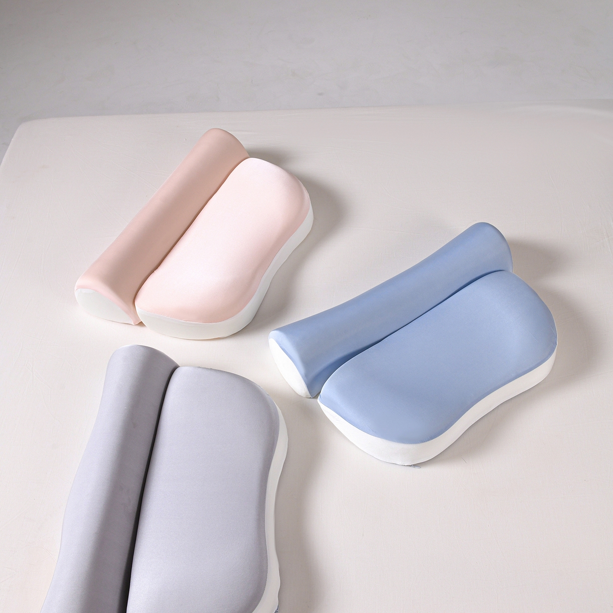 91家纺网 家纺一手货源 找家纺 优芯选 2026新款零压助眠深睡牵引枕二合一组合款记忆棉枕枕头枕芯 组合图 半圆20*45*7圆柱15*50*11/对