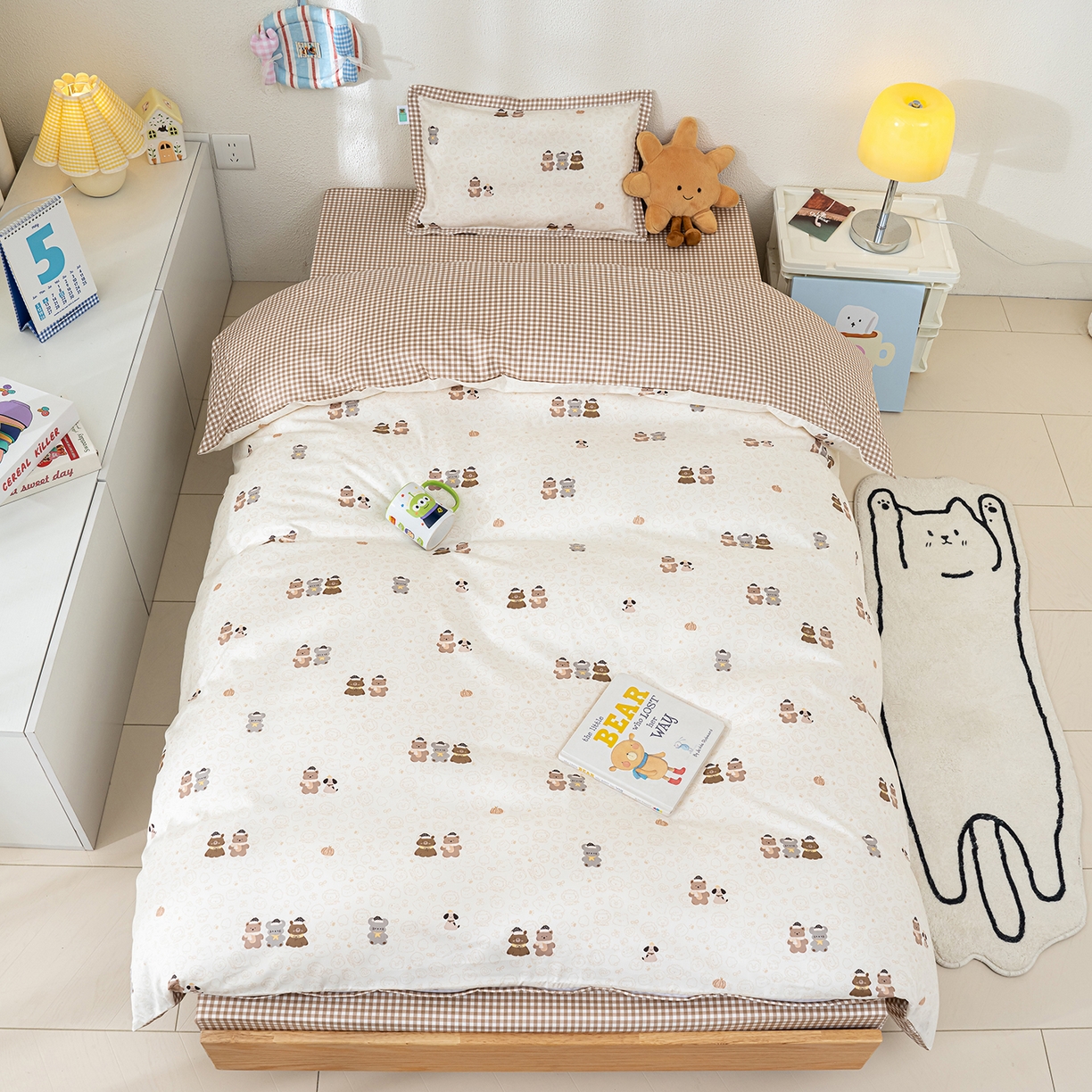 91家纺网 家纺一手货源 找家纺 （总）良佐生活 2026新款A类60S全棉贡缎长绒棉学生三件套