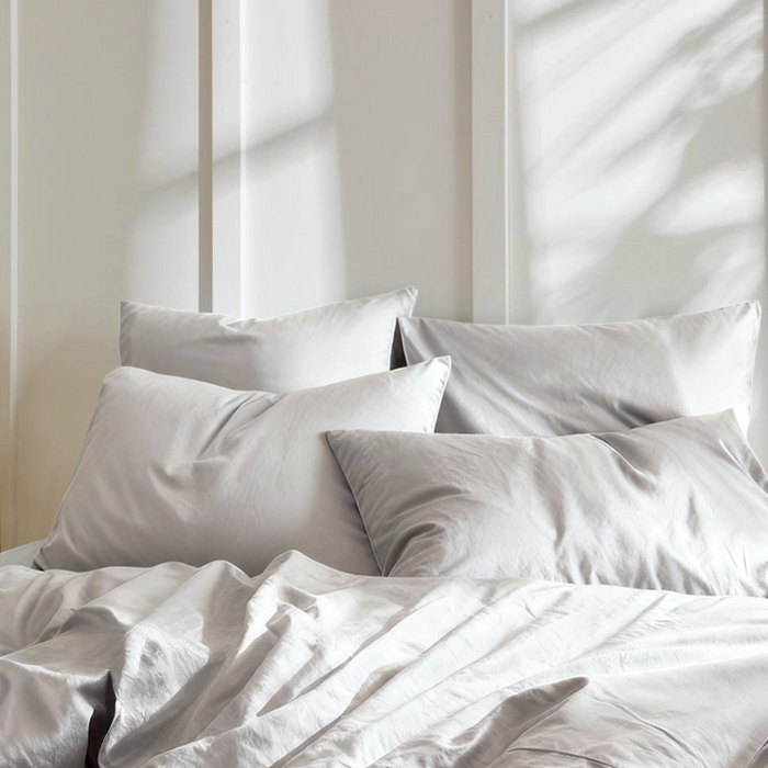 91家纺网 家纺一手货源 找家纺 原研家居 2026春夏新款60支水洗兰精天丝四件套 月影灰