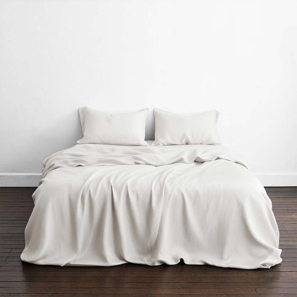 原研家居 2026春夏新款60支水洗兰精天丝四件套 典雅白