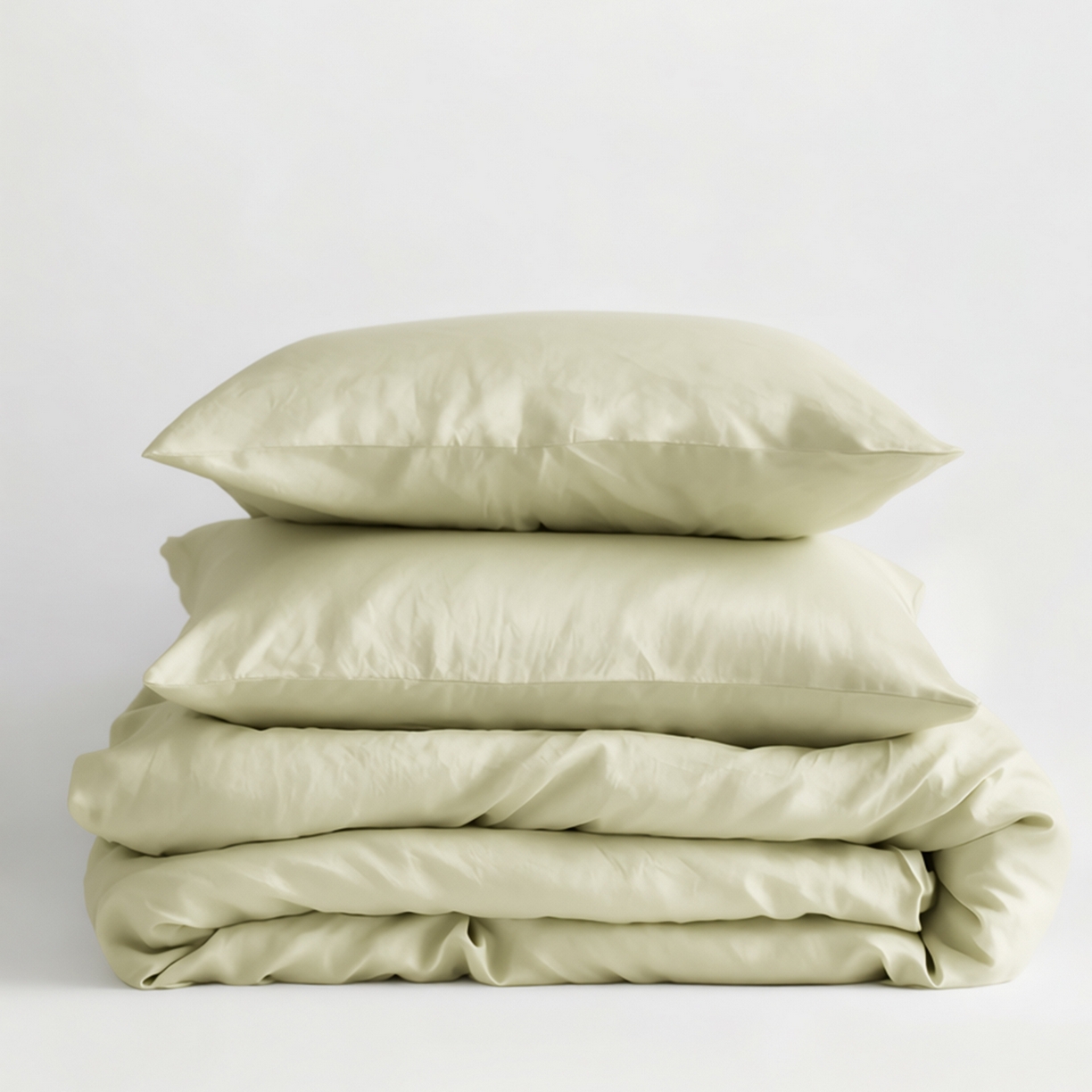 91家纺网 家纺一手货源 找家纺 原研家居 2026春夏新款60支水洗兰精天丝四件套 贝卡绿