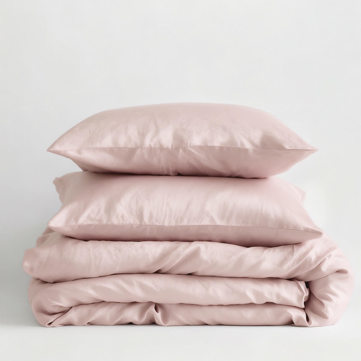 91家纺网 家纺一手货源 找家纺 原研家居 2026春夏新款60支水洗兰精天丝四件套 慵懒粉