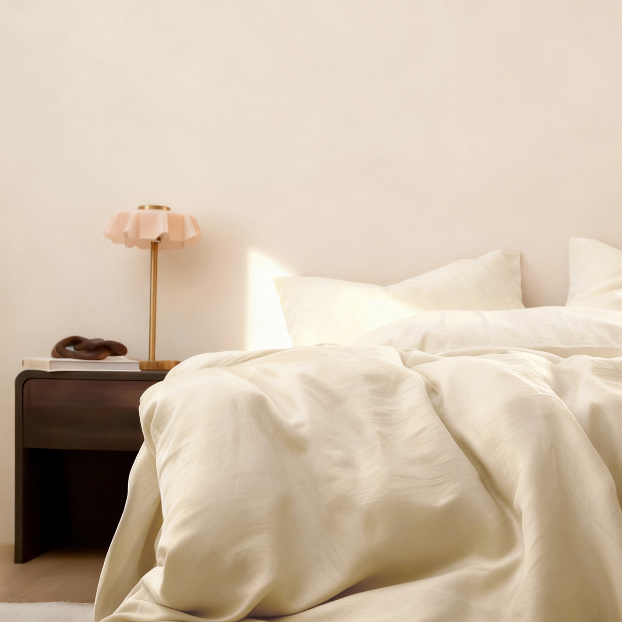 91家纺网 家纺一手货源 找家纺 原研家居 2026春夏新款60支水洗兰精天丝四件套 香槟金