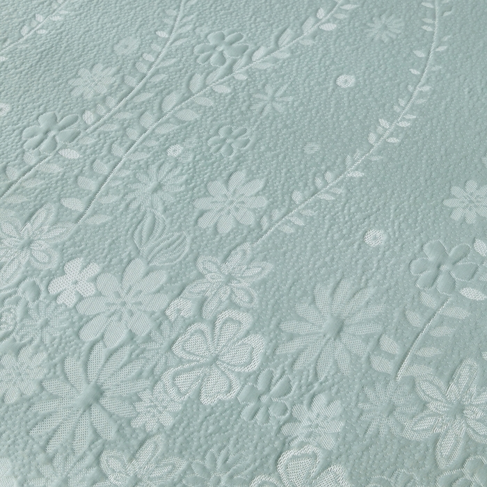 91家纺网 家纺一手货源 找家纺 库里梦家纺 2026新款轻奢高克重复合PE高分子凉席床笠三件套-简卉 简卉-绿色床席款