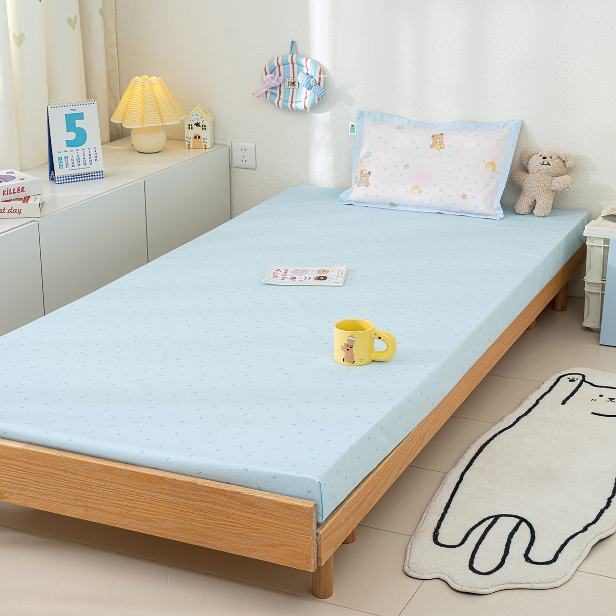 91家纺网 家纺一手货源 找家纺 良佐生活 2026新款A类60S全棉贡缎长绒棉学生三件套 3繁星满天