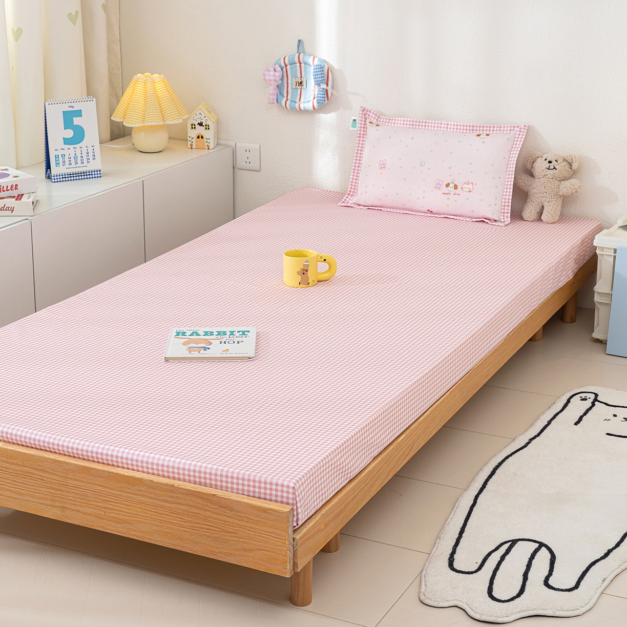 91家纺网 家纺一手货源 找家纺 良佐生活 2026新款A类60S全棉贡缎长绒棉学生三件套 4开心派对