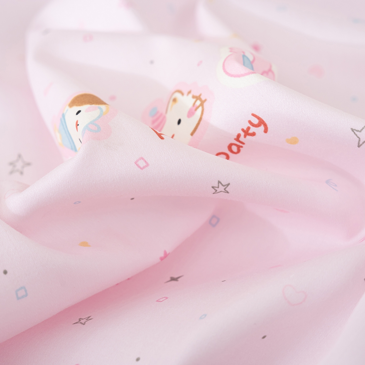 91家纺网 家纺一手货源 找家纺 良佐生活 2026新款A类60S全棉贡缎长绒棉学生三件套 4开心派对