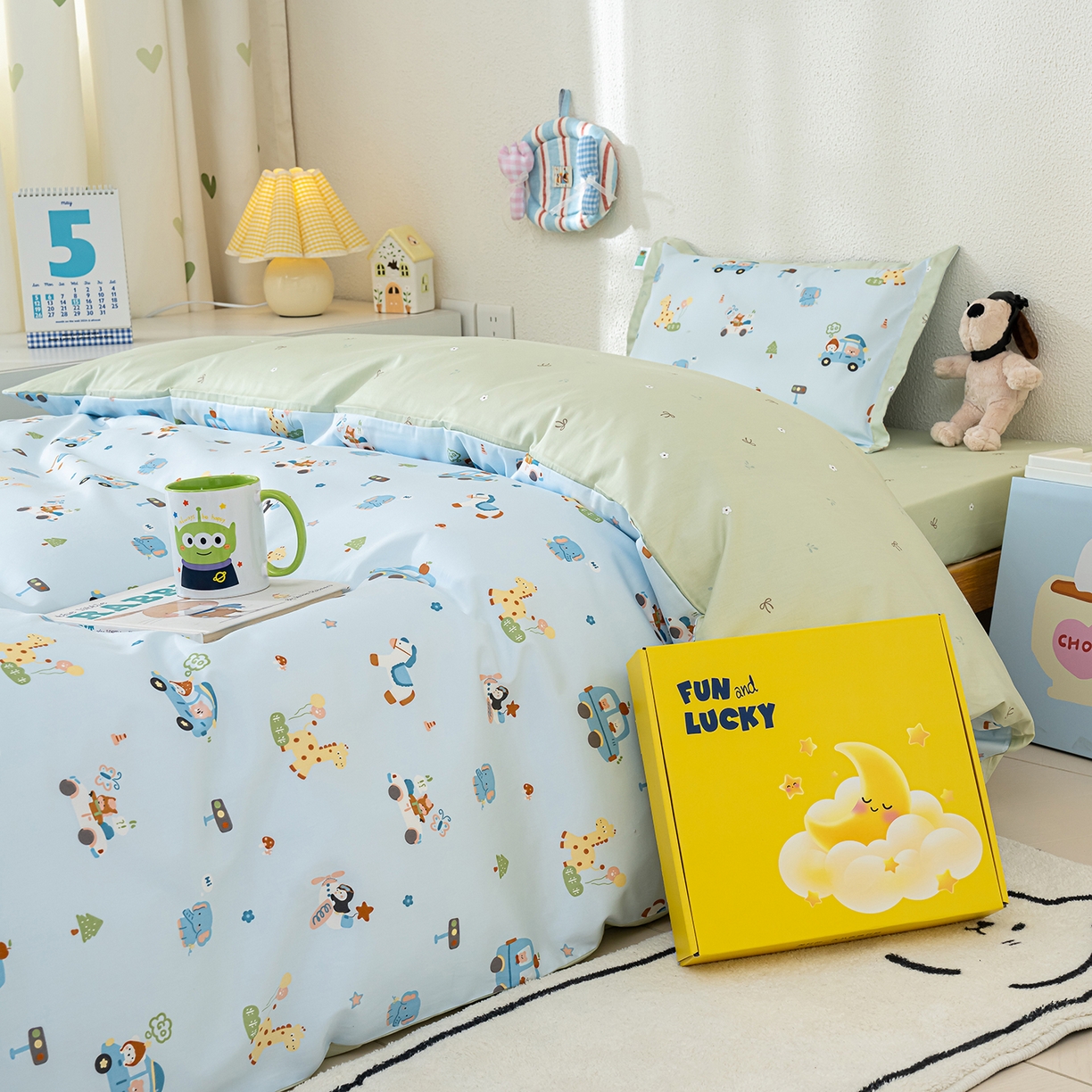 91家纺网 家纺一手货源 找家纺 良佐生活 2026新款A类60S全棉贡缎长绒棉学生三件套 8假日旅行