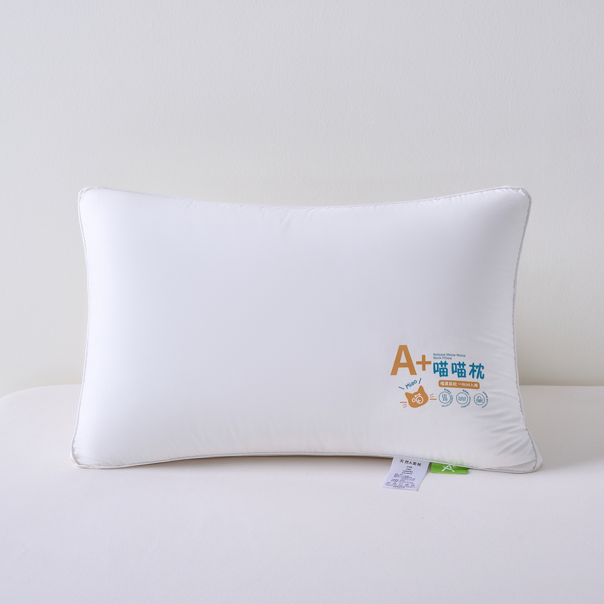 91家纺网 家纺一手货源 找家纺 （总）鼎晟纺 2026新款全棉奶芙喵喵安睡舒适枕学生枕头成人枕芯