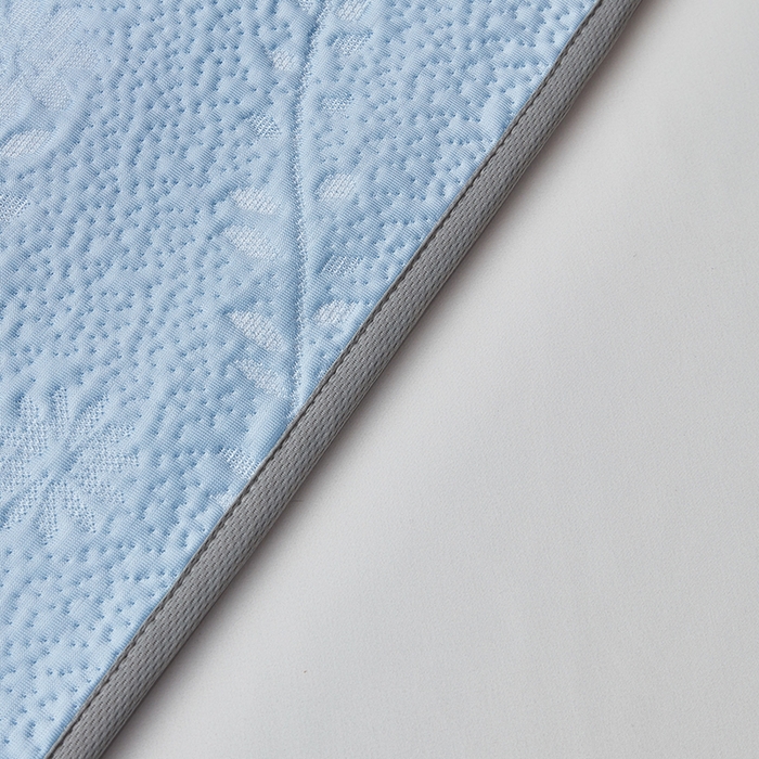 91家纺网 家纺一手货源 找家纺 库里梦家纺 2026新款轻奢高克重复合PE高分子凉席床笠三件套-简卉 简卉-蓝色床笠款