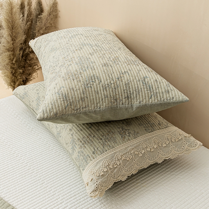 91家纺网 家纺一手货源 找家纺 （总）恩和家纺 2026新款棉麻蕾丝碎花床盖