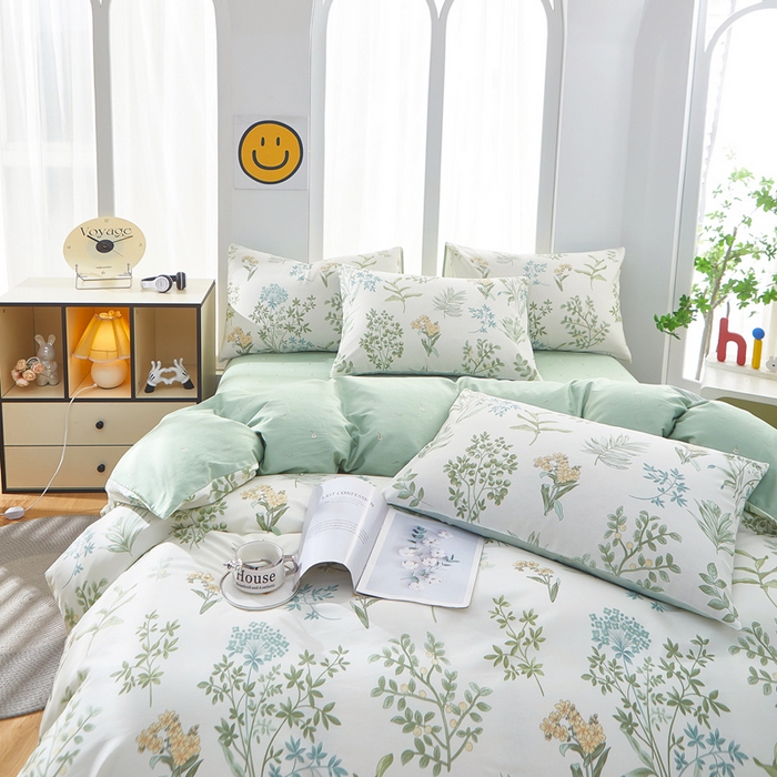 91家纺网 家纺一手货源 找家纺 黛妮雅 2026新款全棉印花床单款四件套（送买家秀）恋薇时节