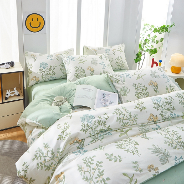 91家纺网 家纺一手货源 找家纺 黛妮雅 2026新款全棉印花床单款四件套（送买家秀）恋薇时节