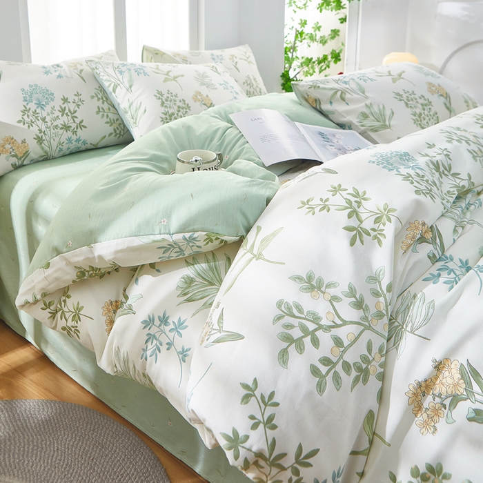 91家纺网 家纺一手货源 找家纺 黛妮雅 2026新款全棉印花床单款四件套（送买家秀）恋薇时节