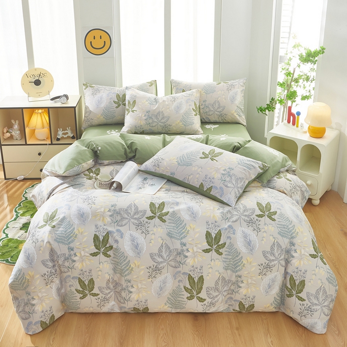 91家纺网 家纺一手货源 找家纺 黛妮雅 2026新款全棉印花床单款四件套（送买家秀）叶初