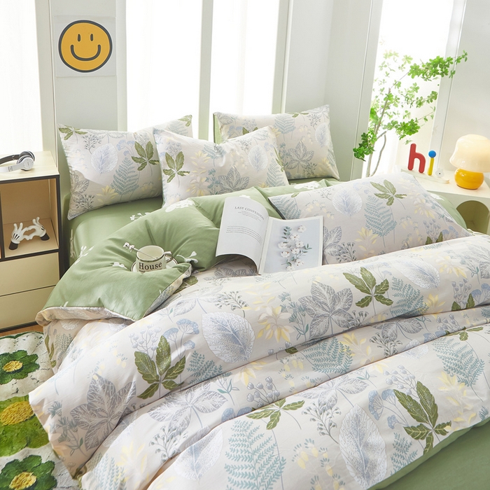 91家纺网 家纺一手货源 找家纺 黛妮雅 2026新款全棉印花床单款四件套（送买家秀）叶初