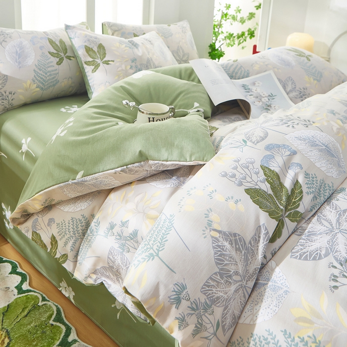 91家纺网 家纺一手货源 找家纺 黛妮雅 2026新款全棉印花床单款四件套（送买家秀）叶初