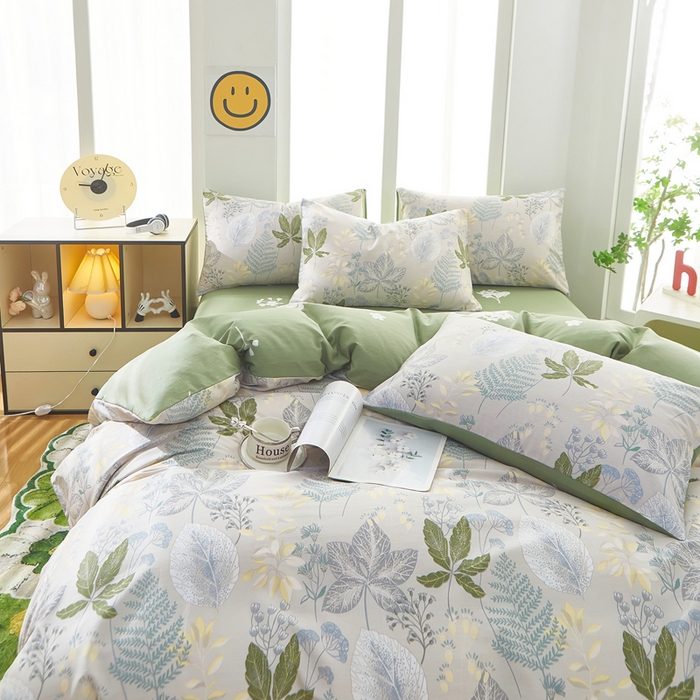 91家纺网 家纺一手货源 找家纺 黛妮雅 2026新款全棉印花床单款四件套（送买家秀）叶初