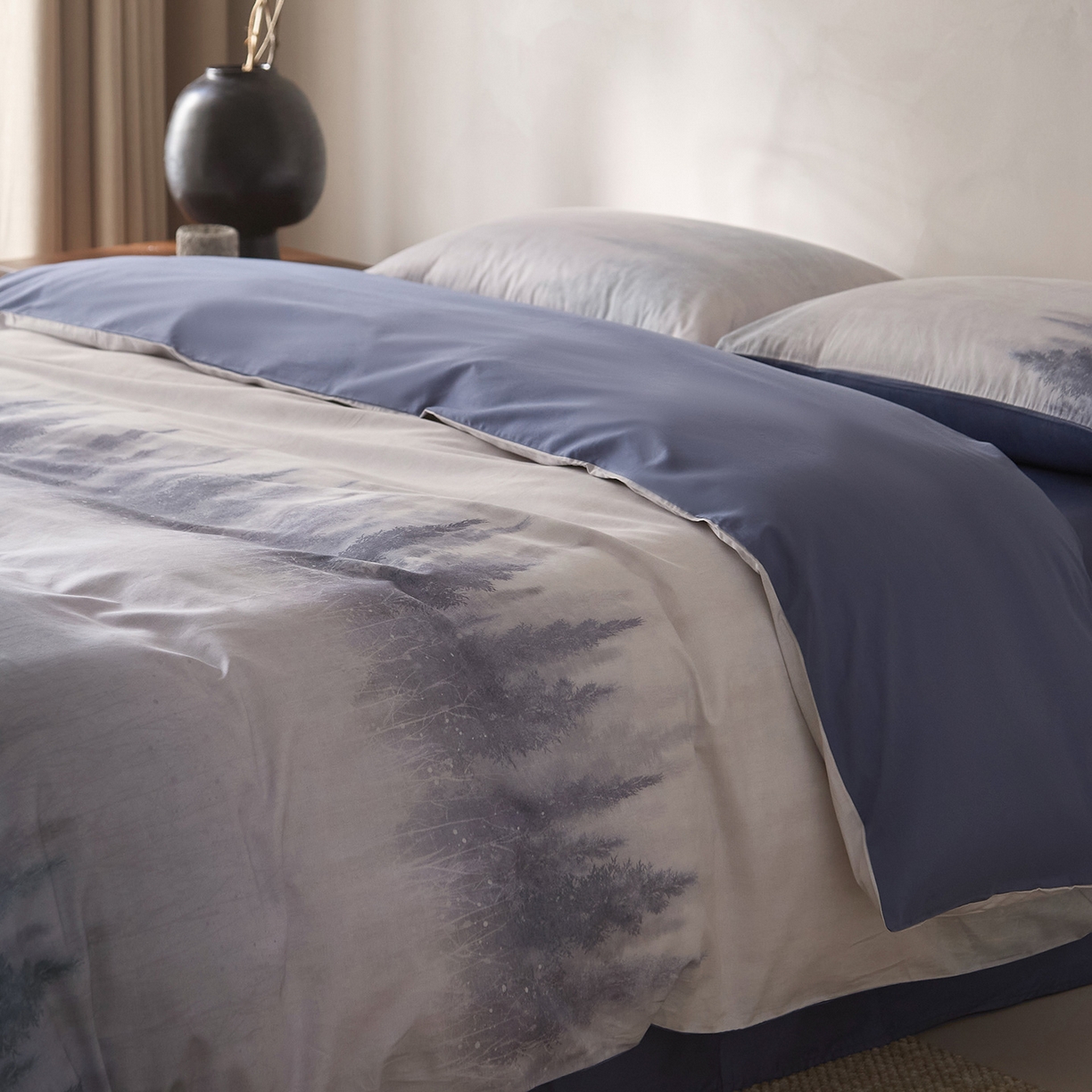 91家纺网 家纺一手货源 找家纺 （总）ONE TWO ONE 121 2026新款专版数码印花100s长绒棉纯棉全棉床上用品四件套-魔法城堡-蓝