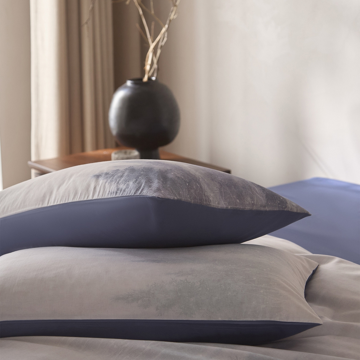 91家纺网 家纺一手货源 找家纺 （总）ONE TWO ONE 121 2026新款专版数码印花100s长绒棉纯棉全棉床上用品四件套-魔法城堡-蓝