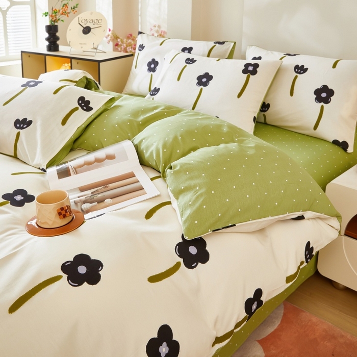 91家纺网 家纺一手货源 找家纺 黛妮雅 2026新款全棉印花床单款四件套（送买家秀）欢颜