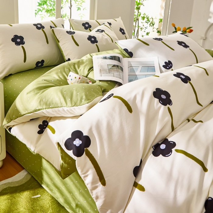 91家纺网 家纺一手货源 找家纺 黛妮雅 2026新款全棉印花床单款四件套（送买家秀）欢颜