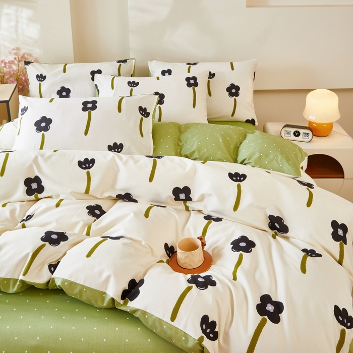 91家纺网 家纺一手货源 找家纺 黛妮雅 2026新款全棉印花床单款四件套（送买家秀）欢颜