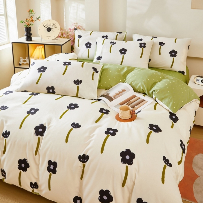 91家纺网 家纺一手货源 找家纺 黛妮雅 2026新款全棉印花床单款四件套（送买家秀）欢颜
