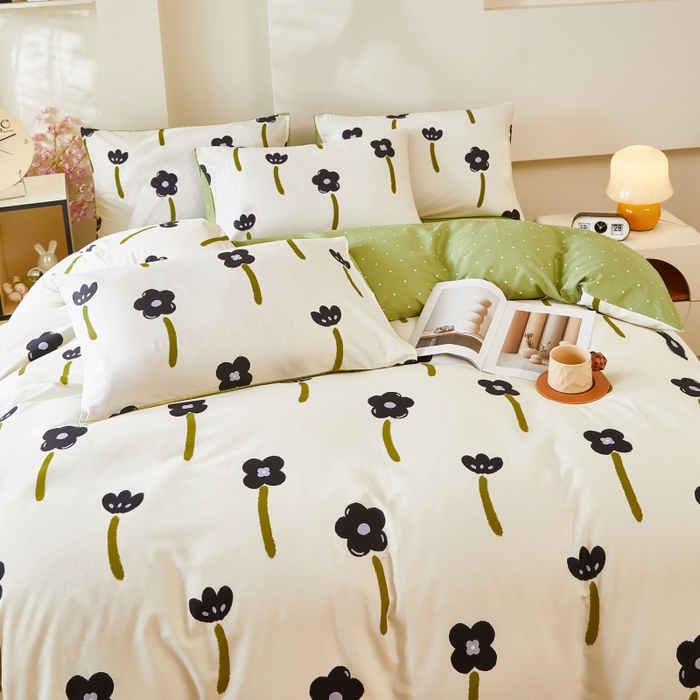 91家纺网 家纺一手货源 找家纺 黛妮雅 2026新款全棉印花床单款四件套（送买家秀）欢颜