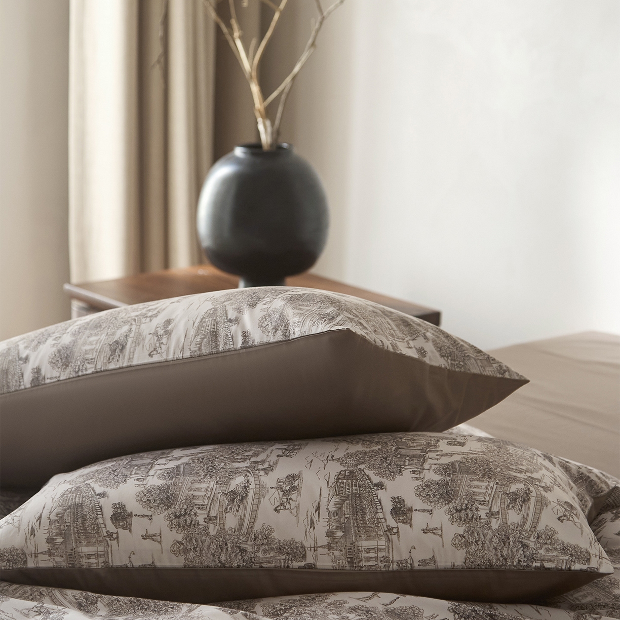 91家纺网 家纺一手货源 找家纺 （总）ONE TWO ONE 121 2026新A类5050双股数码印花长绒棉纯棉四件套-罗马假日