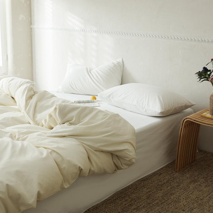 91家纺网 家纺一手货源 找家纺 棉眠 2026新款调色盘水洗棉混搭单品系列-单被套 浅米黄