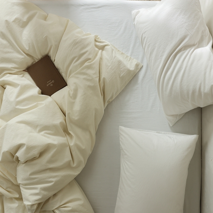 91家纺网 家纺一手货源 找家纺 棉眠 2026新款调色盘水洗棉混搭单品系列-单被套 浅米黄