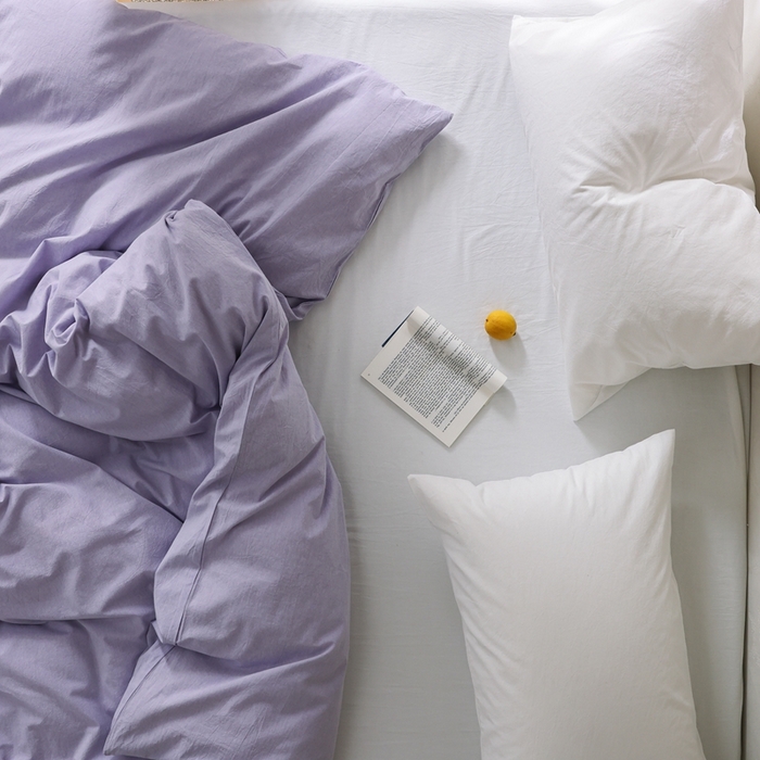 91家纺网 家纺一手货源 找家纺 棉眠 2026新款调色盘水洗棉混搭单品系列-单被套 糖果紫