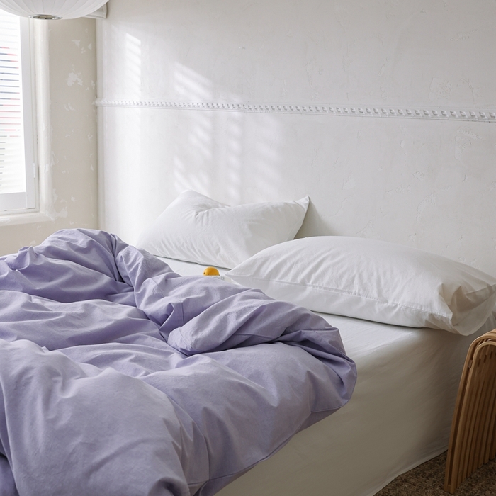 91家纺网 家纺一手货源 找家纺 棉眠 2026新款调色盘水洗棉混搭单品系列-单被套 糖果紫